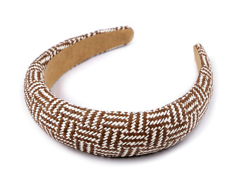 Široká čelenka do vlasů boho - 1 ks - 3 hnědá
