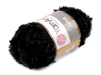 Pletací příze Mink 50 g - 1 ks - 21 (346) černá