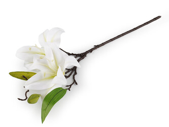 Umělá lilie - 1 ks - 1 bílá