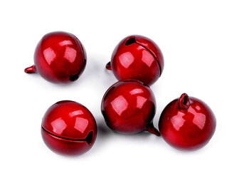 Rolničky Ø20 mm s vysokým leskem efekt kočičích očí - 5 ks - 3 červená