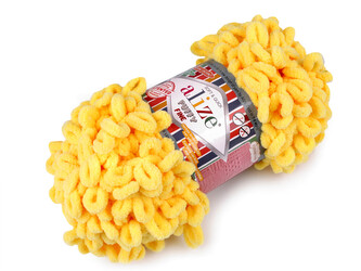Pletací příze Alize Puffy Fine 100 g - 1 ks - 4 (113) žlutá