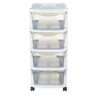 BAMA Regál pojízdný INSIEME 4, bílá