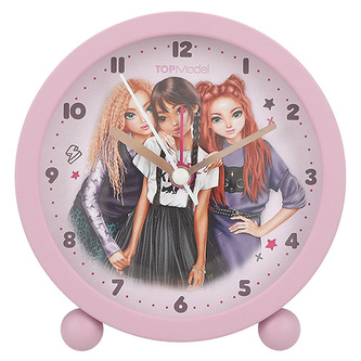 Stolní budík Top Model, Růžovo-fialový, s nočním světlem