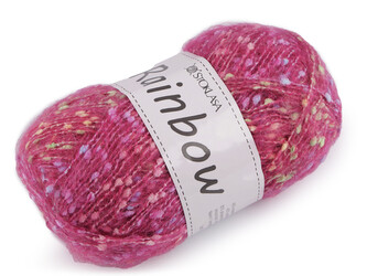 Pletací příze mohérová Rainbow 100 g - 1 ks - 2 (30-4) pink