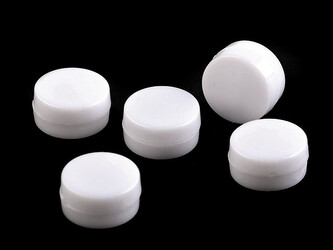 Chrastítko ploché Ø22 mm - 50 ks - bílá