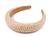 Široká čelenka do vlasů boho - 1 ks - 1 béžová