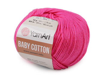 Pletací příze Baby Cotton 50 g - 1 ks - 17 (422) pink