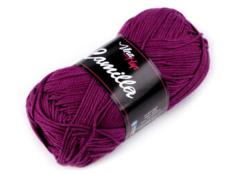 Bavlněná pletací příze Camilla 50 g - 1 ks - 46 (8049) fuchsiová tm.