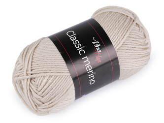 Pletací příze Classic Merino 50 g - 1 ks - 4 (61020) béžová světlá