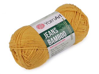 Pletací příze Jeans Bamboo 50 g - 1 ks - 4 (107) hořčicová