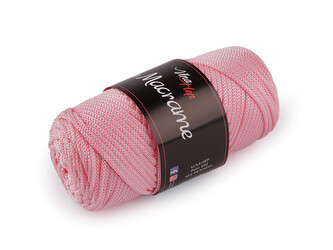 Pletací příze Macrame Ø2 mm 100 g - 1 ks - 12 (4004) růžová nejsv.