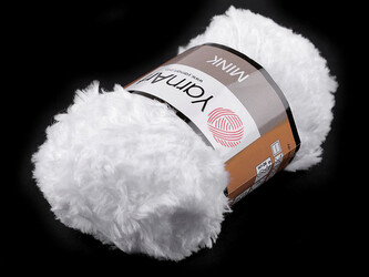 Pletací příze Mink 50 g - 1 ks - 17 (345) bílá sněhová