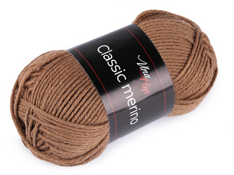 Pletací příze Classic Merino 50 g - 1 ks - 5 (61042) béžová tm.