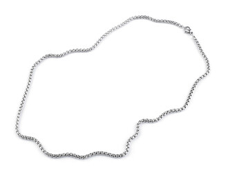 Řetízek z hranatých oček 0,3x50-52 cm z nerezové oceli - 1 ks - platina