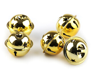 Rolničky Ø30 mm - 20 ks - 2 zlatá