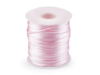 Saténová šňůra Ø1 mm - 1 ks - 93 růžová sv.