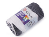 Pletací příze Twisted Macrame 250 g rozčesávací - 1 ks - 6 (910) šedá bílá