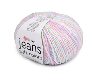 Pletací příze Jeans Soft Color 50 g - 1 ks - 1 (6212) multikolor