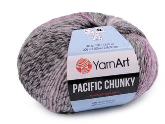 Pletací příze Pacific Chunky 100 g - 1 ks - 8 (303) šedá