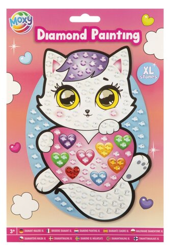 Diamantový obrázek, XL kamínky, kočka Diamantový obrázek, XL kamínky, kočka