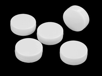 Chrastítko ploché Ø30 mm - 20 ks - bílá