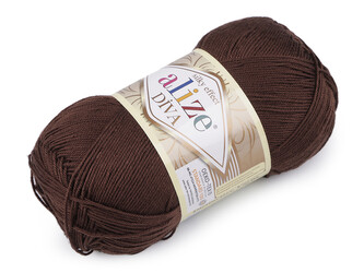 Pletací příze Alize Diva 100 g - 1 ks - 8 (26) hnědá