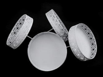 Bodce na svíčky Ø7,5 cm - 4 ks - 1 bílá