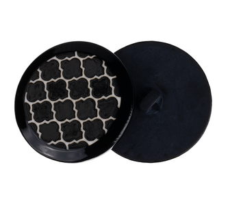 Knoflík - sada 3 ks - bílá, černá - prům. 40 mm