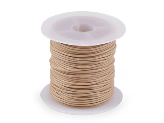 Šňůrka hlazená, lesklá Ø1 mm - 25 ks - 2 béžová velbloudí