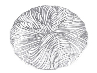 Metalické prostírání Ø38 cm - 2 ks - 1 stříbrná
