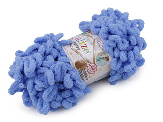 Pletací příze Alize Puffy 100 g - 1 ks - 36 (289) modrá světlá