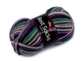 Pletací příze Best socks / ponožkovka 150 g - 1 ks - 5 (7364) fialová tmavá šedá