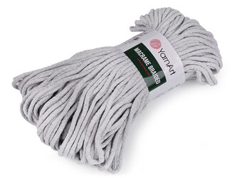 Pletací příze Macrame Braided 250 g - 1 ks - 15 (756) šedá nejsvětlejší