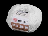 Pletací příze Baby Cotton 50 g - 1 ks - 1 (400) bílá