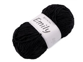 Pletací žinylková příze Emily 100 g - 1 ks - 14 černá