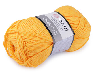 Pletací příze Gina / Jeans Plus 100 g - 1 ks - 3 (35) hořčicová