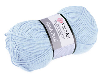 Pletací příze Gina / Jeans Plus 100 g - 1 ks - 14 (75) modrá světlá