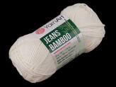 Pletací příze Jeans Bamboo 50 g - 1 ks - 2 (102) krémová nejsvět.