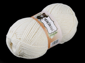 Pletací příze medvídková 100 g - 1 ks - 1 (85008) béžová nejsv.