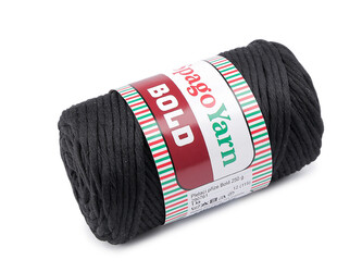 Špagetová pletací příze Bold 250 g rozčesávací - 1 ks - 12 (115) černá