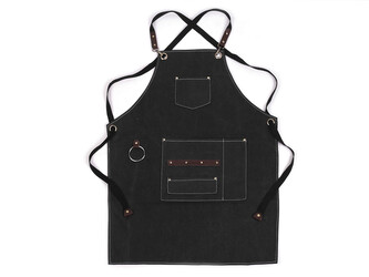 Zástěra profesionální nastavitelná z hrubé bavlny - 1 ks - 2 černá