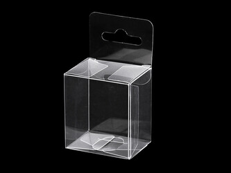 Plastová krabička k zavěšení - 50 ks - transparent