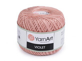 Bavlněná příze háčkovací Violet 50 g - 1 ks - 4 (4105) pudrová