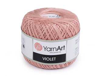 Bavlněná příze háčkovací Violet 50 g - 1 ks - 4 (4105) pudrová