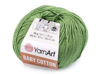 Pletací příze Baby Cotton 50 g - 1 ks - 26 (440) zelenkavá