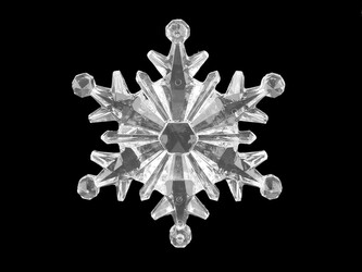 Dekorační vločky Ø10; 11 cm k zavěšení - 1 ks - 2 transparent