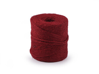 Jutový provázek Ø2 mm k pletení a háčkování 100 g - 1 ks - 8 (08) červená tmavá