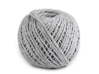 Bavlněný provázek macrame Ø2 mm - 12 ks - 2 šedá holubí