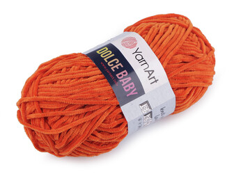 Pletací žinylková příze Dolce Baby 50 g - 1 ks - 13 (778) oranžová tmavá