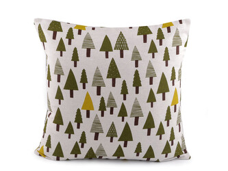 Vánoční povlak na polštář 45x45cm bavlněný - 1 ks - 2 zelená